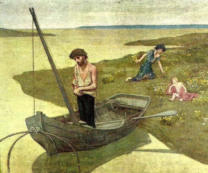 Pierre Puvis de Chavannes den fattige fiskaren Norge oil painting art